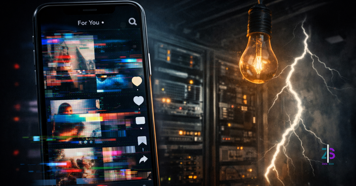 tiktok issue - Zoom Out lab Glitch algoritmo TikTok e feed For You sballato dopo blackout data center